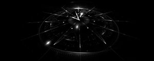 Preview wallpaper clock, dial, fractal, hologram, dark
