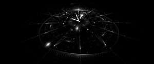 Preview wallpaper clock, dial, fractal, hologram, dark