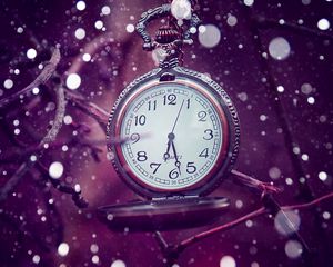 Preview wallpaper clock, time, lilac