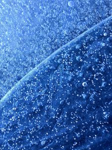 Preview wallpaper close-up, blue, drops, snow