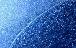 Preview wallpaper close-up, blue, drops, snow
