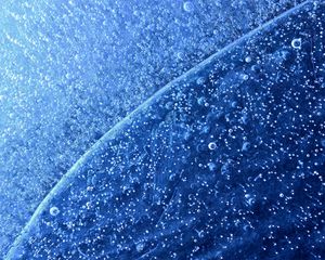 Preview wallpaper close-up, blue, drops, snow