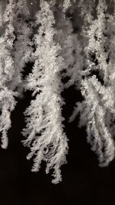 Preview wallpaper close-up, white, black, snow, snowflakes
