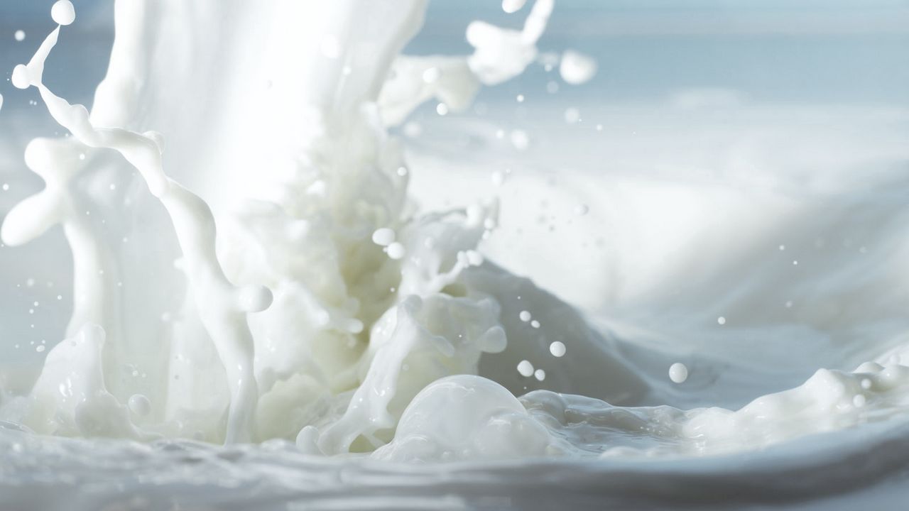 Wallpaper close-up, white, milk, spray, liquid