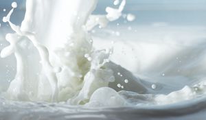 Preview wallpaper close-up, white, milk, spray, liquid
