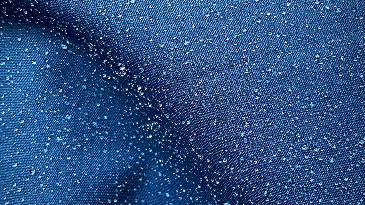 Wallpaper cloth, drops, water, macro, surface, blue