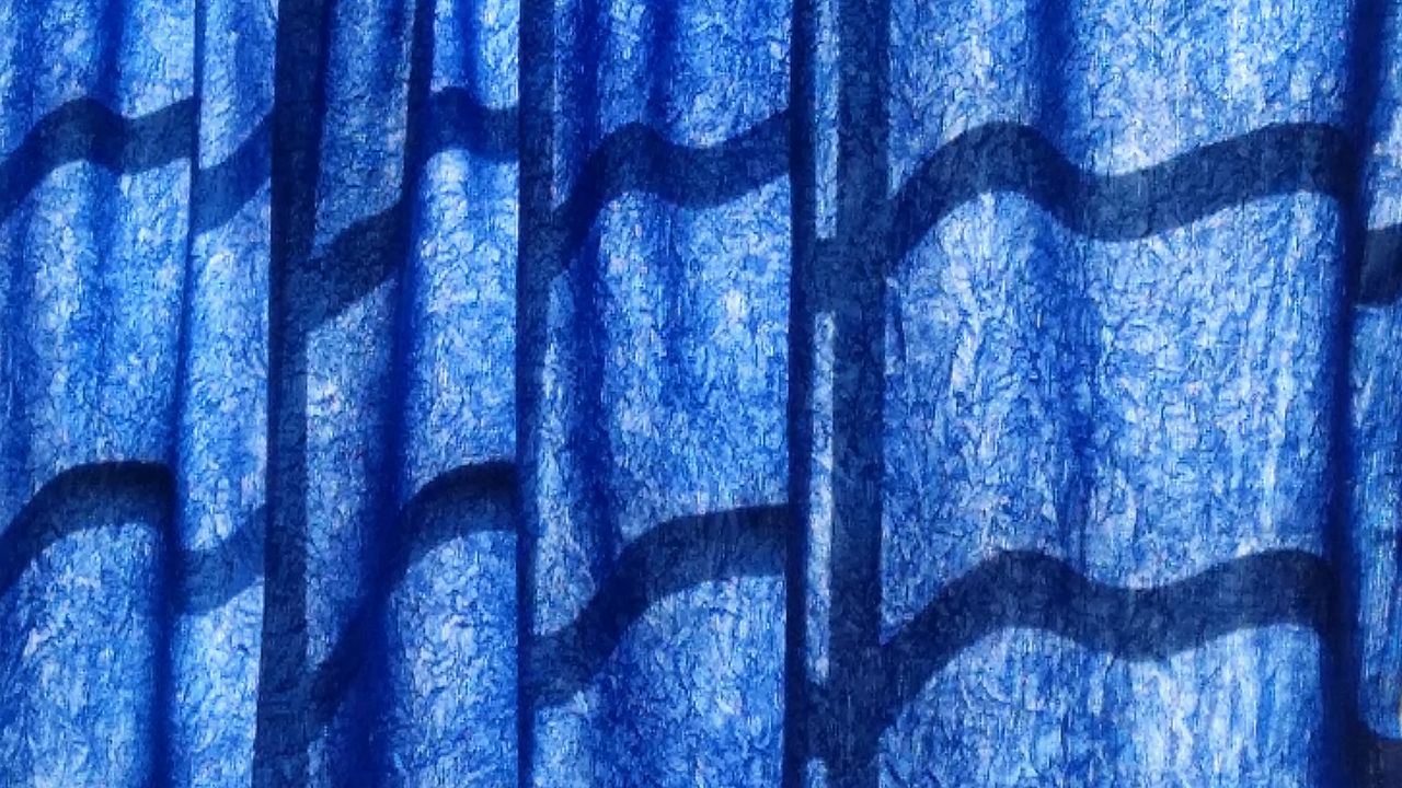 Wallpaper cloth, folds, blue, wavy
