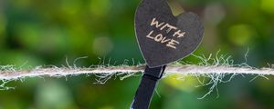 Preview wallpaper clothespin, heart, love, blur