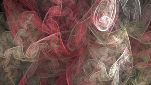 Preview wallpaper clots, smoke, light, lines, curls
