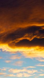 Preview wallpaper cloud, decline, sky, light, darkness, orange, gray