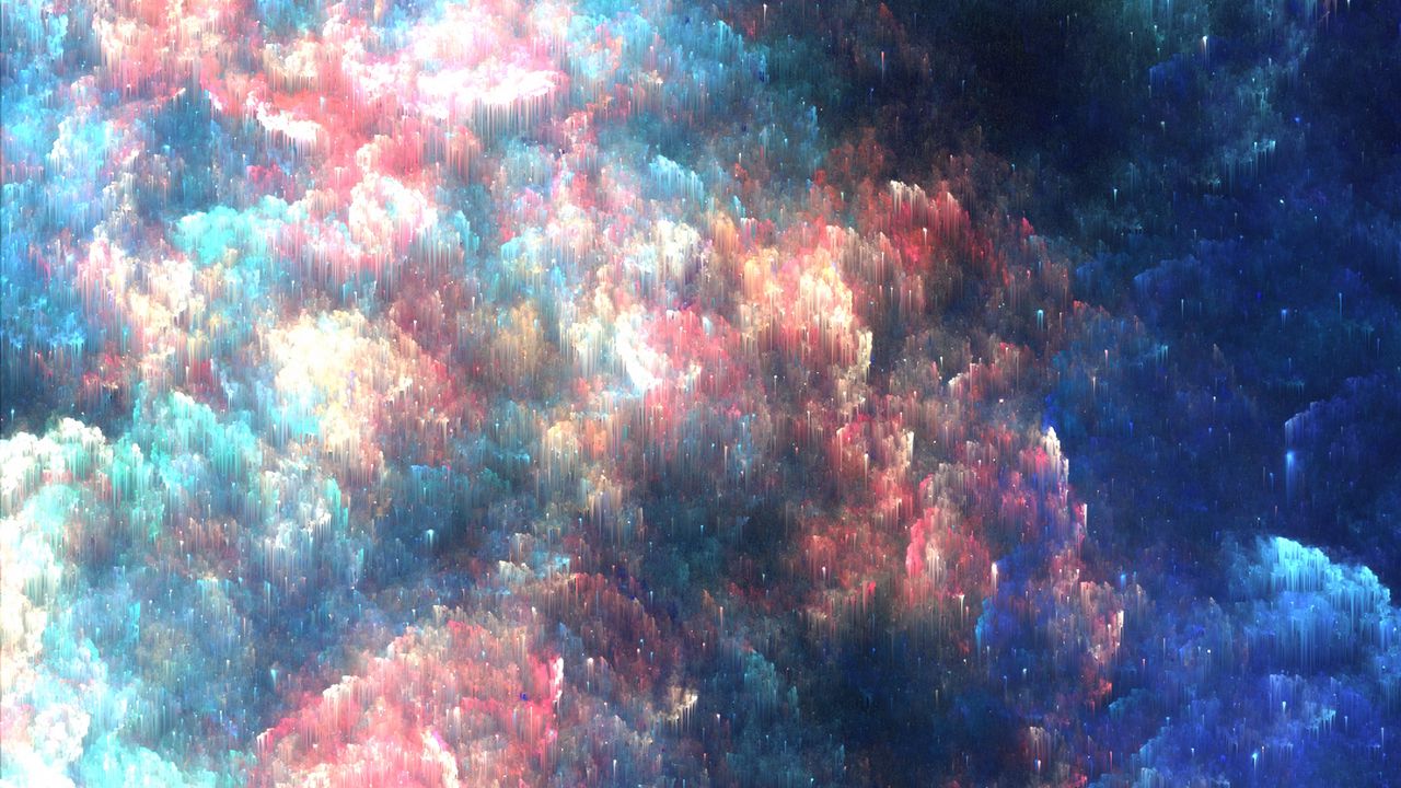 Wallpaper cloud, glitch, colorful, abstraction, bright