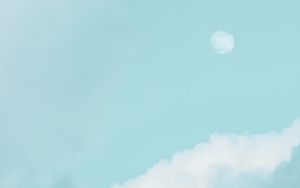 Preview wallpaper cloud, moon, sky, blue