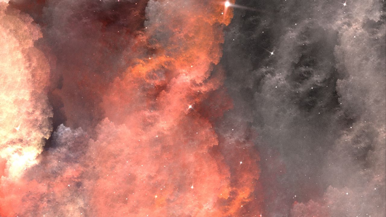 Wallpaper cloud, nebula, sparks, glitter, abstraction