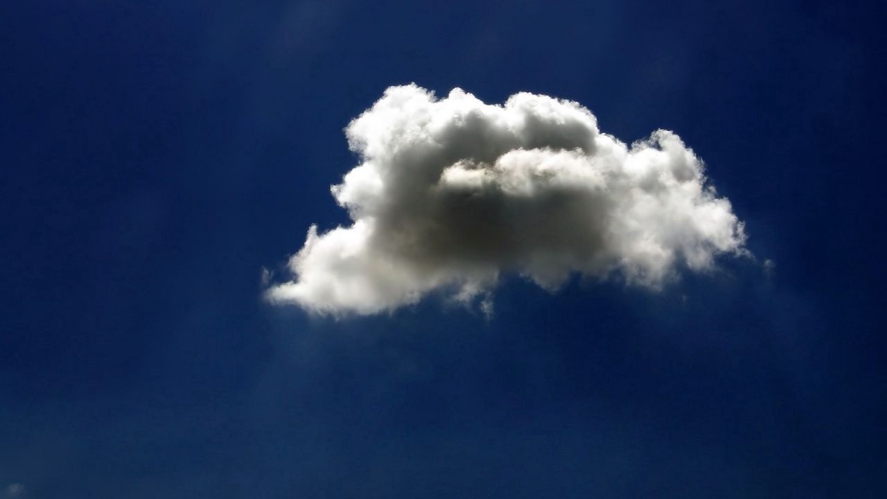 Wallpaper cloud, sky, dark blue, minimalism, clearly