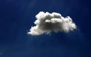 Preview wallpaper cloud, sky, dark blue, minimalism, clearly