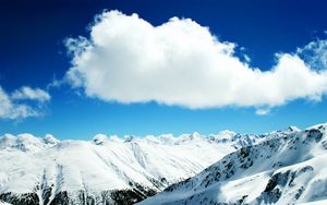 Preview wallpaper cloud, sky, height, purity, mountains, freshness