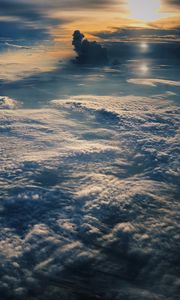 Preview wallpaper clouds, above clouds, high, flight, landscape