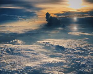 Preview wallpaper clouds, above clouds, high, flight, landscape