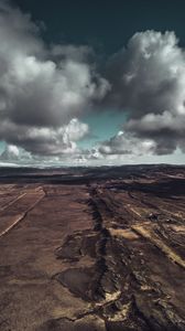 Preview wallpaper clouds, aerial view, prominency, relief, landscape