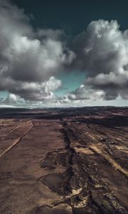 Preview wallpaper clouds, aerial view, prominency, relief, landscape