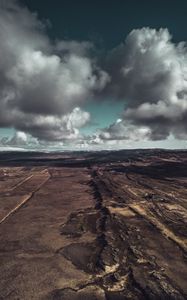 Preview wallpaper clouds, aerial view, prominency, relief, landscape