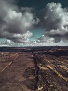 Preview wallpaper clouds, aerial view, prominency, relief, landscape