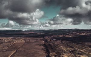 Preview wallpaper clouds, aerial view, prominency, relief, landscape