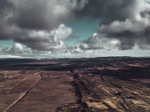 Preview wallpaper clouds, aerial view, prominency, relief, landscape