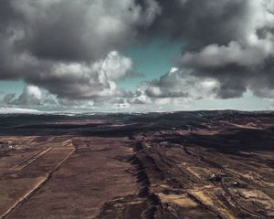 Preview wallpaper clouds, aerial view, prominency, relief, landscape