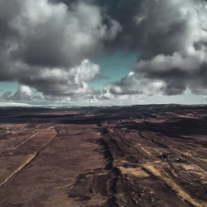 Preview wallpaper clouds, aerial view, prominency, relief, landscape