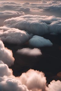 Preview wallpaper clouds, aerial view, sky, light