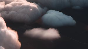 Preview wallpaper clouds, aerial view, sky, light