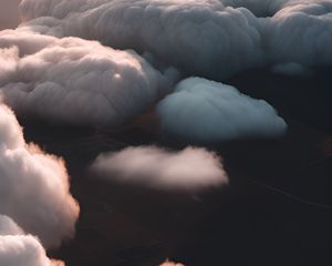 Preview wallpaper clouds, aerial view, sky, light