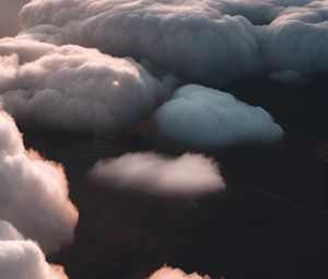 Preview wallpaper clouds, aerial view, sky, light