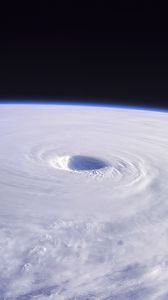 Preview wallpaper clouds, atmosphere, funnel, aerial view, space