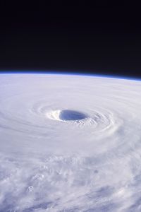 Preview wallpaper clouds, atmosphere, funnel, aerial view, space