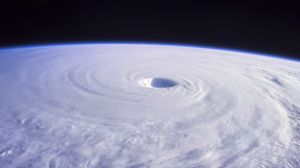 Preview wallpaper clouds, atmosphere, funnel, aerial view, space