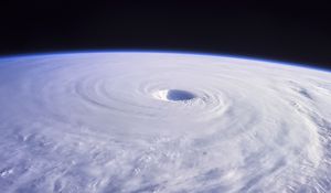 Preview wallpaper clouds, atmosphere, funnel, aerial view, space