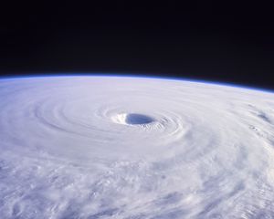 Preview wallpaper clouds, atmosphere, funnel, aerial view, space