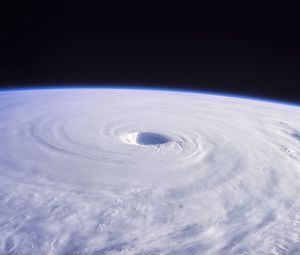 Preview wallpaper clouds, atmosphere, funnel, aerial view, space