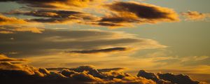 Preview wallpaper clouds, backlit, dark, sunset, dusk