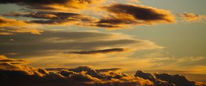 Preview wallpaper clouds, backlit, dark, sunset, dusk