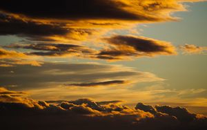 Preview wallpaper clouds, backlit, dark, sunset, dusk