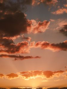 Preview wallpaper clouds, beautiful, sunset, sky