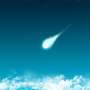 Preview wallpaper clouds, comet, minimalism