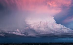 Preview wallpaper clouds, cumulus, thunderstorm, height, atmosphere