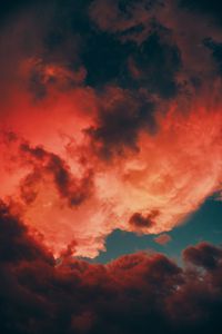 Preview wallpaper clouds, dark, red, sky, twilight