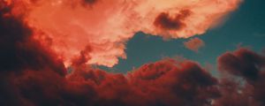 Preview wallpaper clouds, dark, red, sky, twilight