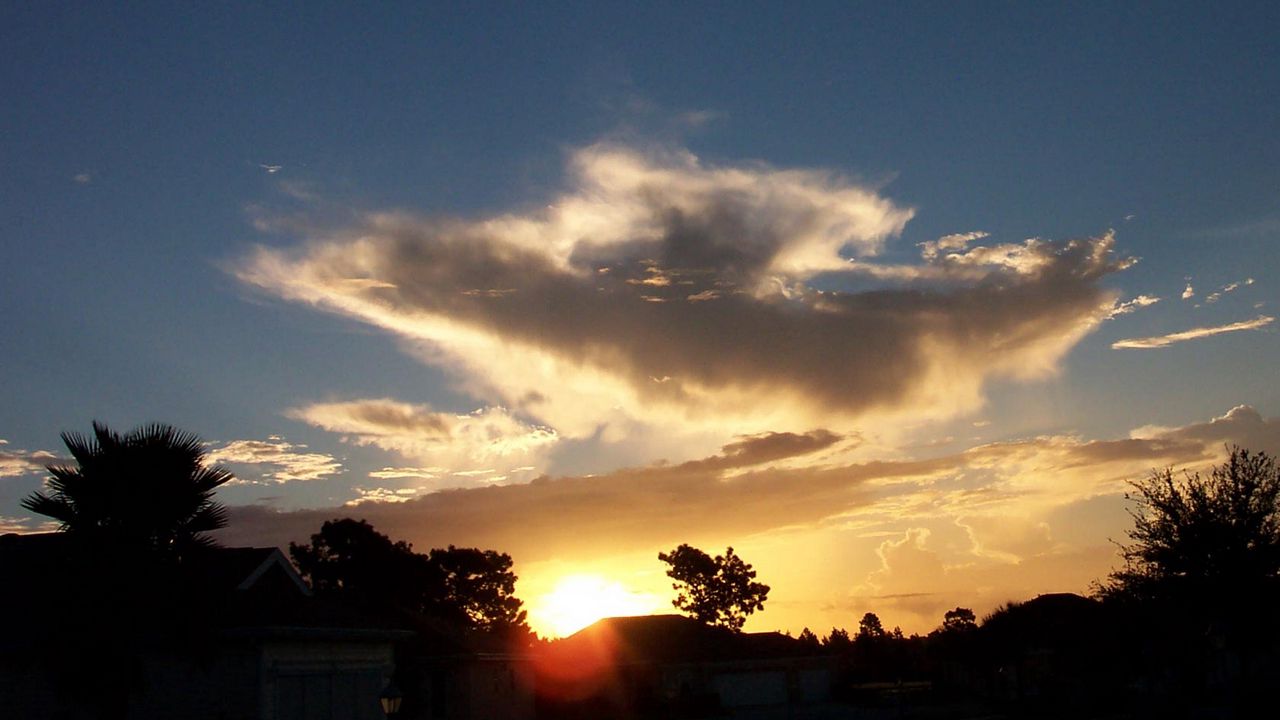 Wallpaper clouds, decline, sky, sun, evening