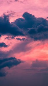 Preview wallpaper clouds, evening, sunset, sky, pink